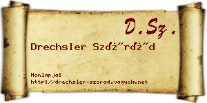 Drechsler Szórád névjegykártya